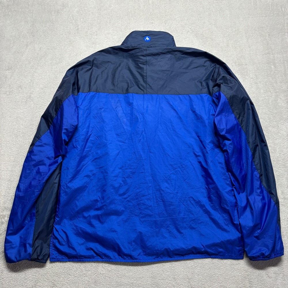 Marmot Mens XL Colorblock Full Zip Windbreaker Jacket DriClimate Blue - Picture 2 of 7